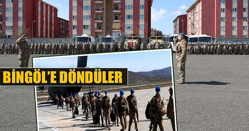 SURİYE’DE GÖREVLİ ASKERLER BİNGÖL’E DÖNDÜ