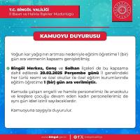 Şehir Geneli 1 Gün Eğitime Kar Molası