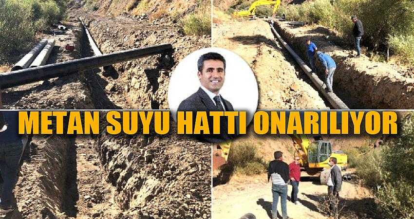 Metan Suyu hattı onarılıyor