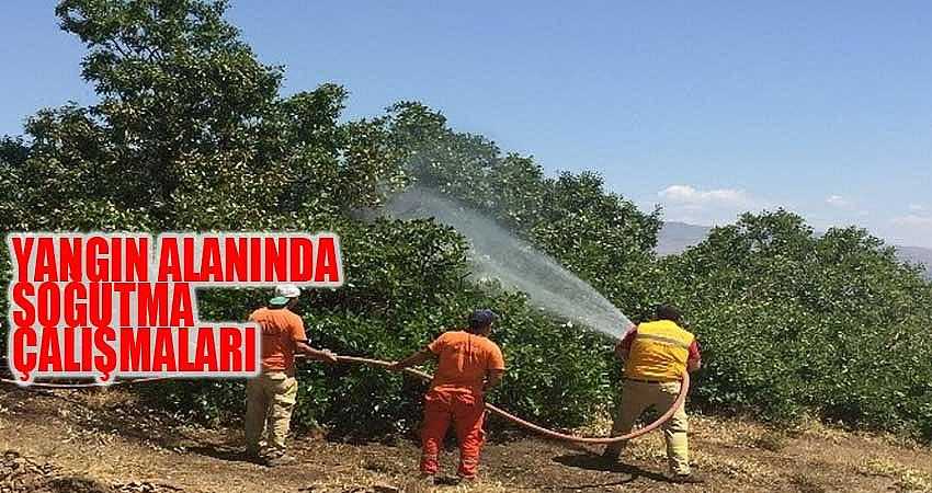 YANGIN ALANINDA SOĞUTMA ÇALIŞMALARI