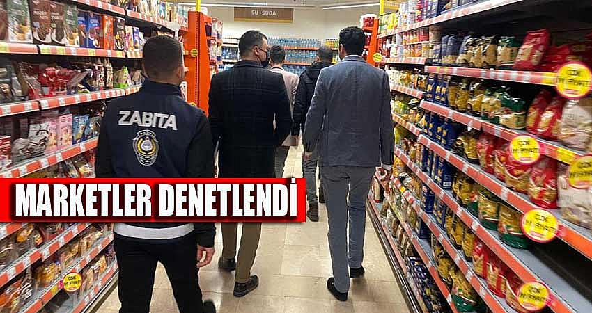 MARKETLER DENETLENDİ
