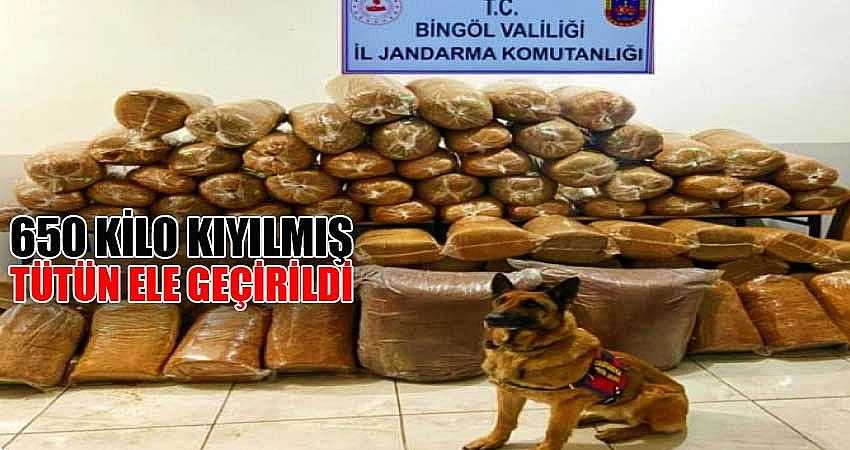 BİNGÖL’DE 650 KİLO KIYILMIŞ TÜTÜN ELE GEÇİRİLDİ